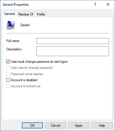 Change password